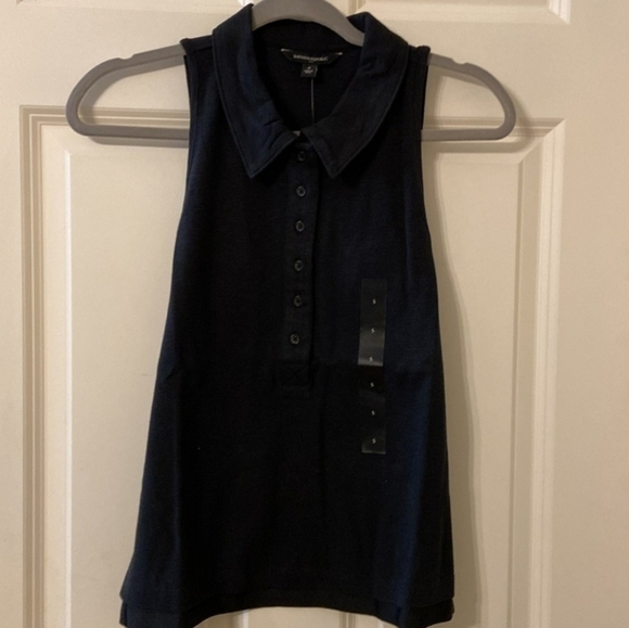 BANANA REPUBLIC SLUB RIBBED POLO TANK - Picture 3 of 8